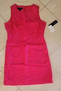 Etuikleid ärmellos 100% Leinen Fuscha Cocktail Abend Business gefüttert NEU - Bild 1 von 11