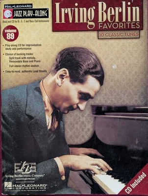 Irving Berlin Favorites 10 Classic Vol. 89 Hal Leonard Jazz Play-Along con CD Foto 1 de 3