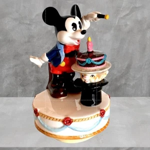 Vintage Schmid Magician Disney Mickey Mouse Music Box "It's a Small World" Works - Picture 1 of 9