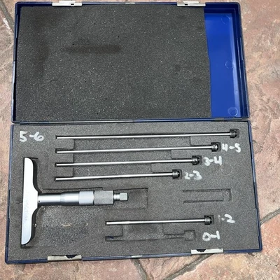 Fowler 52-225-075-1  Premium Depth Micrometer 0-75mm Range, 0.01mm  - Image 1 of 4
