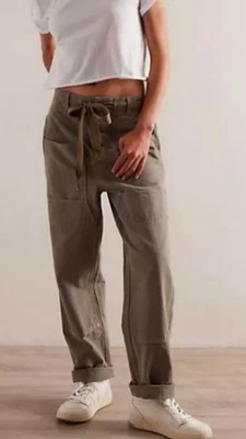 Free People We The Free Hayden Pull-On Pants Size Medium Army Green NWOT - Image 1 of 4