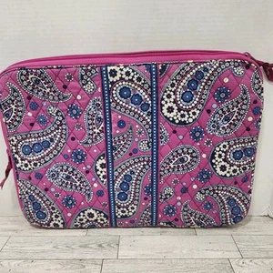 Vera Bradley Boysenberry Laptop Computer Sleeve 14x11 Zip Around Inside Pockets - Picture 1 of 10