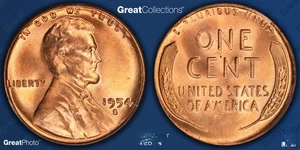 1954-S/S Lincoln Cent Repunched Mintmark-1 ANACS MS-65 RD RPM-1 A Must Have Type - Picture 1 of 4