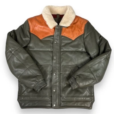 DLNYC - Daniel’s Leather Men’s Aviator Bubble Leather Jacket - 100% Genuine - Image 1 of 2