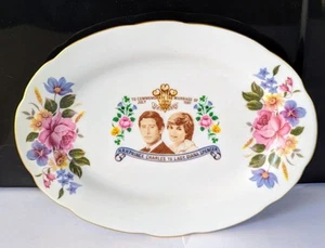 1981 Prince Charles & Princess Diana Wedding Commemorative Sandwich Plate HTF - Picture 1 of 3