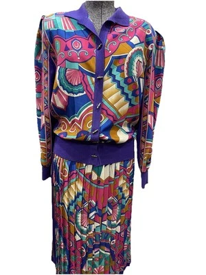 Robert Jansen Designed By Eva For Neiman Marcus 2 Piece Skirt Set 1980s VTG - Image 1 of 4
