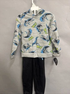DC Comics Boys Long Sleeve Batman Hoodie & Jogger Pants Set Outfit 7 - Picture 1 of 8