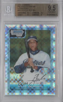 2006 Bowman Chrome Prospects X-Fractor /250 Kyle Blanks #BC115 BGS 9.5 GEM MINT - Image 1 of 2