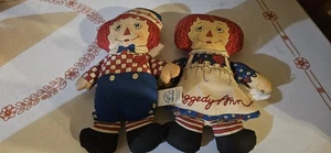 Raggedy Ann & Andy 7 Zoll Sitzsack Plüsch von Applause. Vintage 1999 - Bild 1 von 5