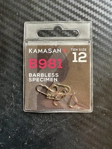 5 X PAQUETES DE GANCHOS OJOS SIN PÚAS MUESTRA KAMASAN B981. TODAS LAS TALLAS DISPONIBLES. - Imagen 1 de 2