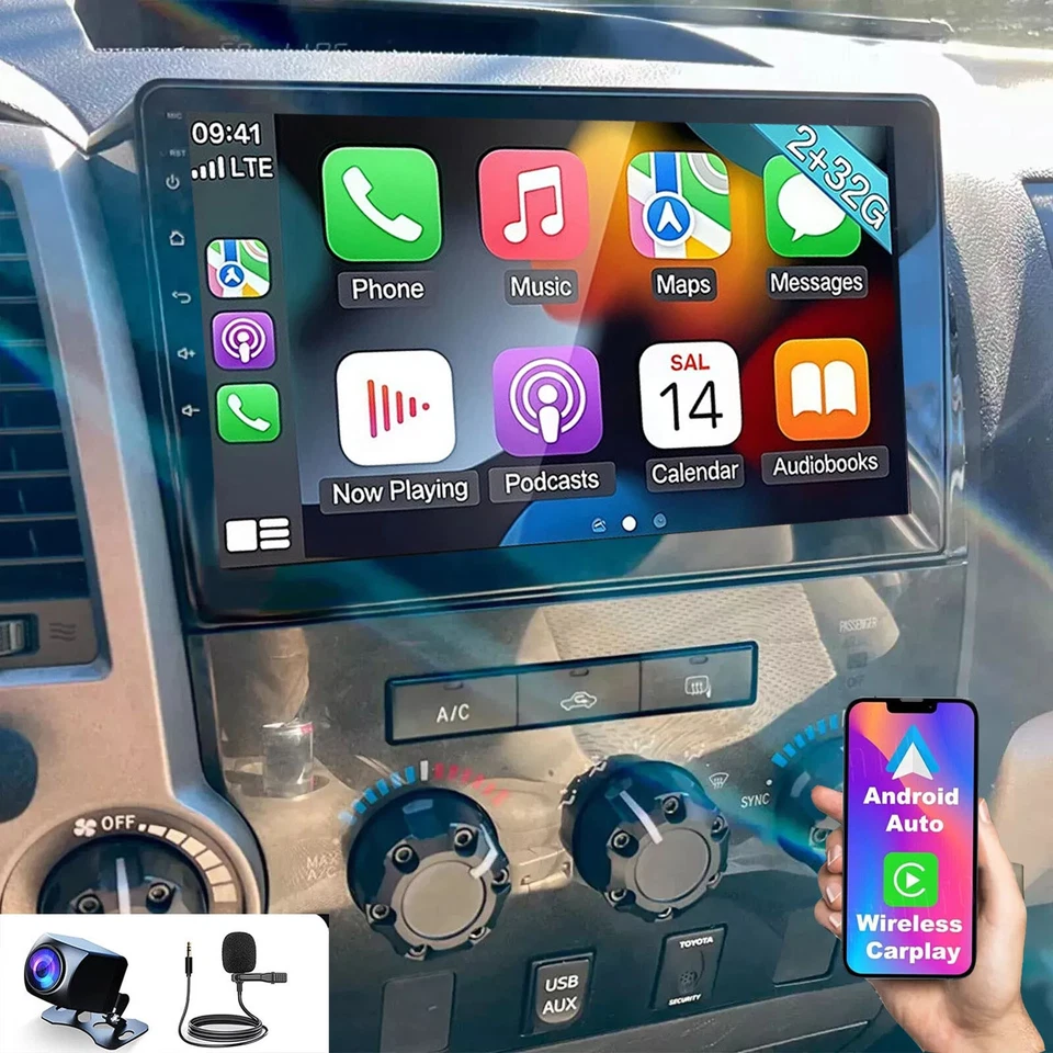 Android13 Car Stereo GPS Navi CarPlay Radio JBL 2+32GFor Toyota Tundra & Sequoia - Image 1 of 4