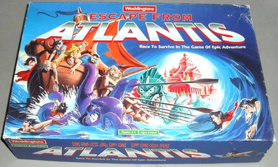 VINTAGE Escape From Atlantis Board Game Waddingtons Strategy 1996 COMPLETE RETRO - Image 1 of 4