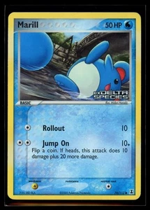 2005 EX - Carta Pokemon Delta Species Marill #76 Reverse Holo timbrata - Foto 1 di 2