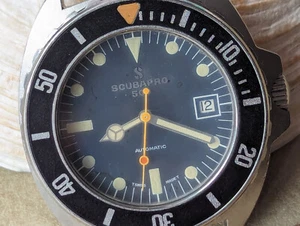 Vintage Scubapro 500 Diver w/Mint Dial,Orig Isofrane Depose Band,ETA 2784 Mvmt - Picture 1 of 24