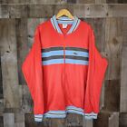 Lacoste Sport Adult Full Zip Track Jacket Baby Blue Red White Size 7 (XL)