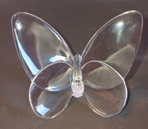 Baccarat Kristall Glück Schmetterling Saphir Figur Ornament - Bild 1 von 11