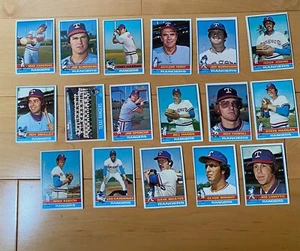 Texas Rangers 1976 Topps Lot- 17 different cards - Picture 1 of 8