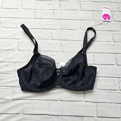 Freya Women’s Viva Side Support Bra UK 30E Black Lace Underwire Lingerie - Image 1 of 4