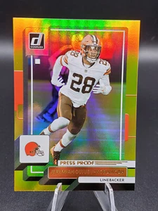 Jeremiah Owusu-Koramoah Browns 2022 Donruss Gold Holo Press Proof Premium - Picture 1 of 1