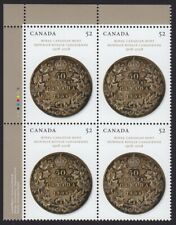 ROYAL CANADIAN MINT 100th = Canada 2008 #2274 MNH UL Block of 4 EMBOSSED & LITHO