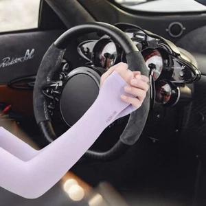 Long Arm Driving Half Finger Gloves Sleeve Sports UV Sun Protection Cover PURPLE - Bild 1 von 7