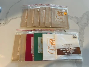 Lot Of 23 Cross Stitch Fabric 11, 14,18 Ct 12x18 Regency Many Colors - Picture 1 of 3