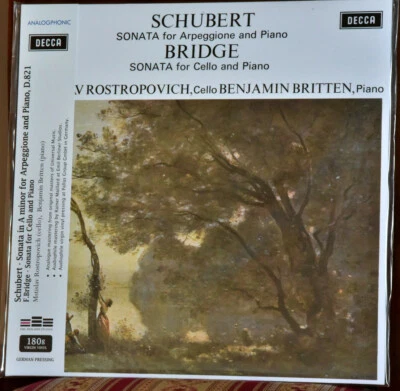 ANALOGPHONIC DECCA SCHUBERT / BRIDGE Sonata Cello & Piano  ROSTROPOVICH 180g SS - Image 1 of 2