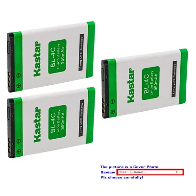Kastar BL-4C Battery Replacement for KAZAM KAC5-HELBE0003594 KALB2-MXDB01351