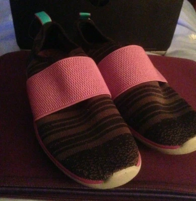 New  CUSHE MELLOW sz 38  5 SLIP ON PUMPS TRAINERS SHOES SLIPPERS CHARCOAL/MAUVE - Image 1 of 3