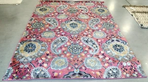 FUCHSIA / GOLD 6'-7" X 9'-2" Back Stain Rug, Reduced Price 1172715749 MAD600A-6 - Picture 1 of 4
