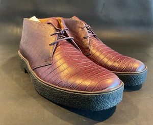 RJ COLT Original Playboy High Top Boot Burgundy Reptile | 13 - Picture 1 of 8
