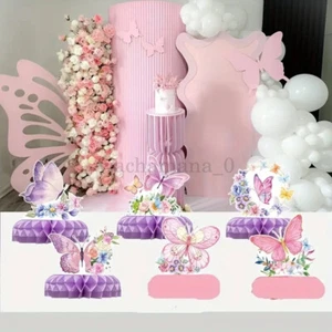 7pcs Butterfly Honeycomb Centerpieces Butterfly Birthday Party Decoration AU - Picture 1 of 6
