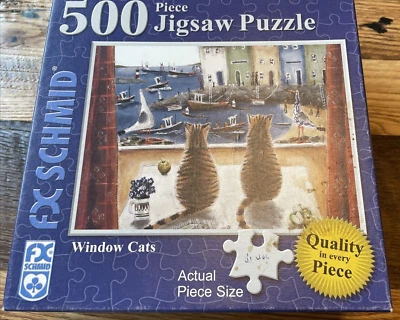 Rompecabezas FX Schmid Ventana Gatos 500 Piezas 2008 Completo Foto 1 de 4