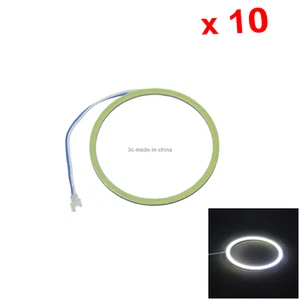 10x White Auto Angel Eye Halo Rings Blub Headlights 100MM 1 Emitters COB LED O10 - Picture 1 of 5