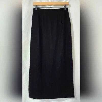 Black Velvet Womens Maxi Skirt Size 4 Glam Party Formal Luxury Holiday - Image 1 of 4
