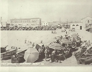 Newport Beach Doryman Fischereiflotte Markt VINTAGE Fotodruck 1470 11" x 14" - Bild 1 von 1