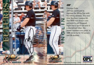 Jeff Inglin Signed 2000 Royal Rookies Futures #17 Card Chicago Cubs Auto AU