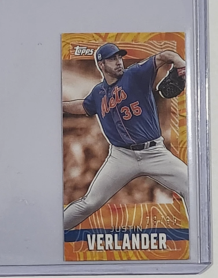 2023 Topps RIP JUSTIN VERLANDER Mini #'d /65 New York Mets - Image 1 of 3