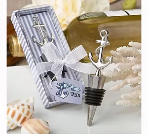 1 Nautical Themed Anchor Anniversary Birthday Wedding Wine Bottle Stopper - Picture 1 of 1