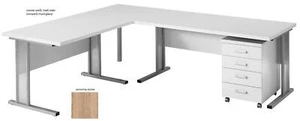 Eckschreibtisch Winkelschreibtisch Rollcontainer Lack weiß matt pder Hochglanz - Bild 1 von 1