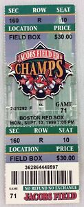 MLB 1999 09/13 Boston Red Sox at Cleveland Indians Ticket-Kenny Lofton HR
