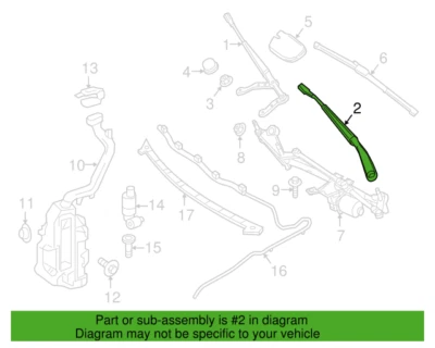 Brazo limpiaparabrisas lado conductor mercedes-benz gla45 amg gla250 2015-2020 1768203400 Foto 1 de 3