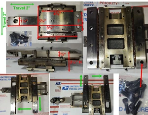 Movimiento de rodamiento de bolas lineal X & Y con etapa de acero de 3""x 6"". Viaje de 2". - Imagen 1 de 11