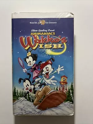 Animaniacs Wakko’s Wish Clamshell VHS Steven Spielberg Presents Warner Bro. 1999 - Image 1 of 4