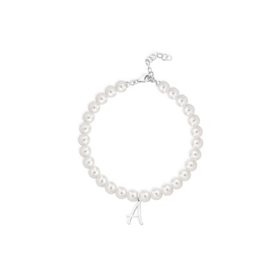 Bracciale Donna Hiriwa Perle Naturali Lettera Argento MADE IN ITALY BRPL010 - Immagine 1 di 4