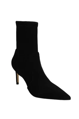Stuart Weitzman Womens 75mm Stuart Stretch Booties - Black Size 4 - Image 1 of 4