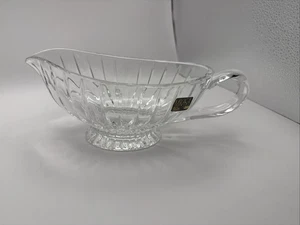 Barca vintage anni 90 Mikasa Park Lane Crystal Gravy/Sauce lunga 9" - Foto 1 di 4