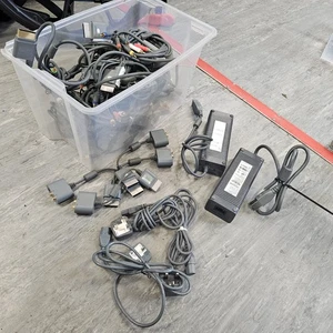Official Microsoft Xbox 360 Cables Joblot - Component RCA AV Cable Power Supply - Picture 1 of 6