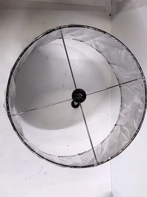 Stiffel ST6 13 x 16 x 10 in. Hardback English Barrel Lamp Shade, Black Opaque  - Image 1 of 3