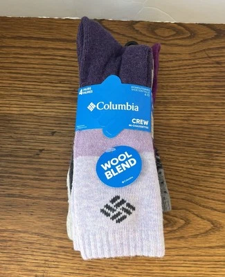 Calcetines Columbia para mujer Crew mezcla de lana nuevos en paquete Foto 1 de 4